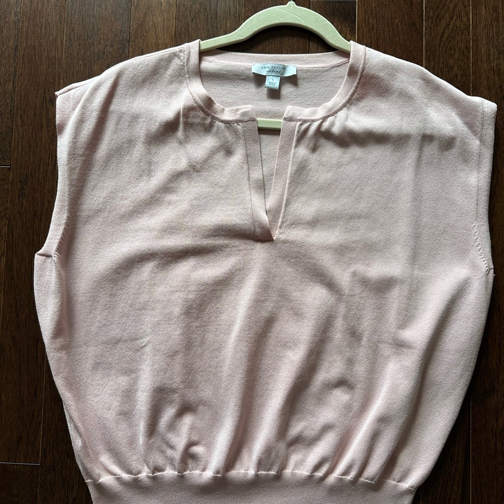 Ann Taylor Pink Sleeveless Top